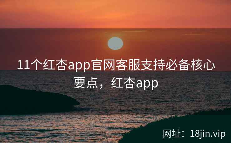 11个红杏app官网客服支持必备核心要点，红杏app