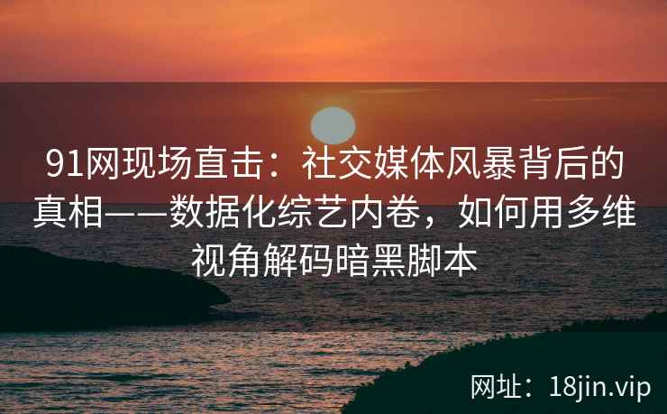 91网现场直击：社交媒体风暴背后的真相——数据化综艺内卷，如何用多维视角解码暗黑脚本