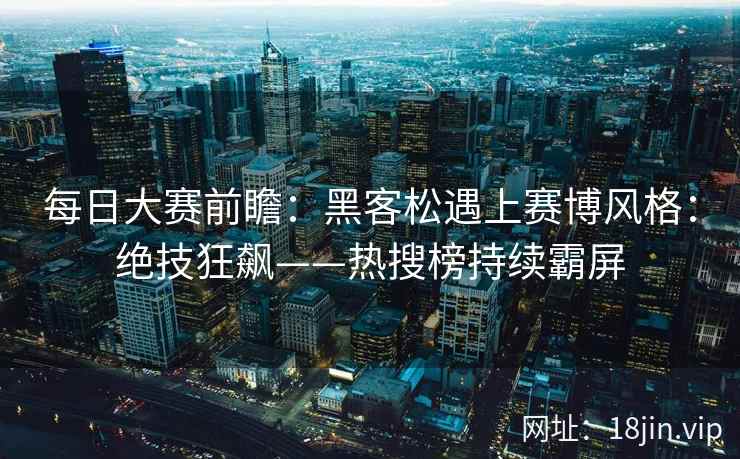 每日大赛前瞻：黑客松遇上赛博风格：绝技狂飙——热搜榜持续霸屏