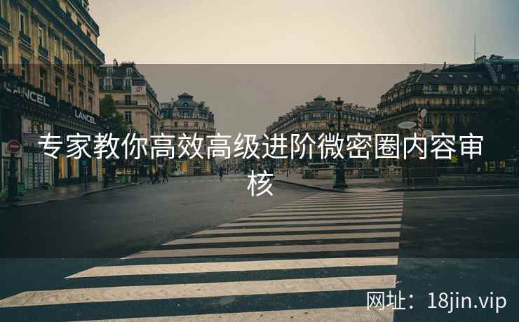 专家教你高效高级进阶微密圈内容审核